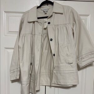 Women's Maeve Denim Cream Jacket NWT